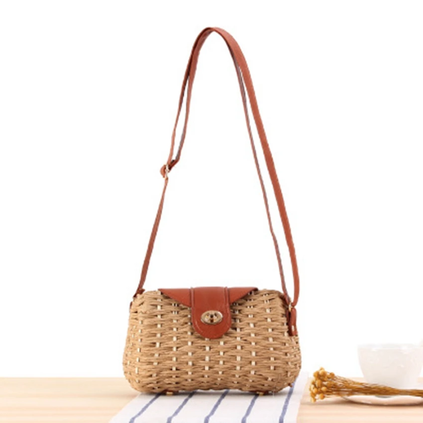New simple messenger handmade paper woven bag Sen beach casual straw bag holiday handbag
New simple messenger handmade paper woven bag Sen beach casual straw bag holiday handbag