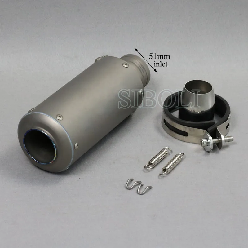 51mm 61mm Motorcycle Exhaust Pipe Muffler Escape GP Exhaust Muffler Titanium Alloy Scooter Bike Exhaust R3 ZX6R CBR1000 SC021
51mm 61mm Motorcycle Exhaust Pipe Muffler Escape GP Exhaust Muffler Titanium Alloy Scooter Bike Exhaust R3 ZX6R CBR1000 SC021