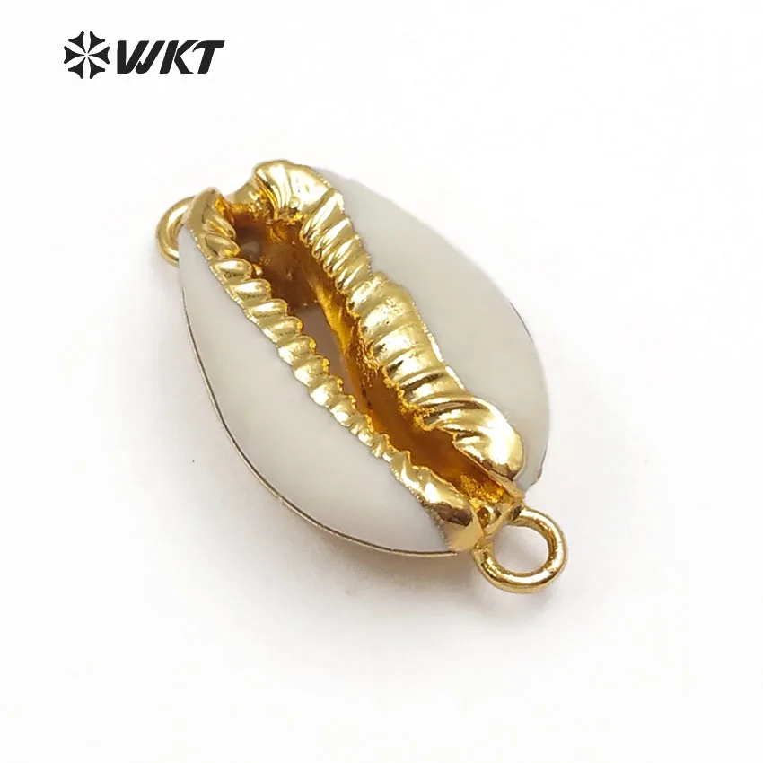 WT-C078 Double Hooks Natural Raw Cowrie Connector, Gold Trim Cowrie Pendant For Women Fashion Jewelry Making
WT-C078 Double Hooks Natural Raw Cowrie Connector, Gold Trim Cowrie Pendant For Women Fashion Jewelry Making
