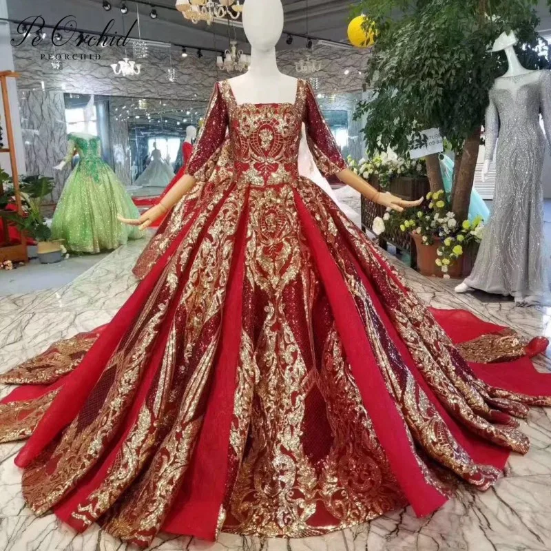 PEORCHID Dubai Luxury Gold Sequin Evening Dress With Sleeves 2019 Keyhole Back Wine Red Arabic Formal Gowns Vestidos De Madrinha
PEORCHID Dubai Luxury Gold Sequin Evening Dress With Sleeves 2019 Keyhole Back Wine Red Arabic Formal Gowns Vestidos De Madrinha