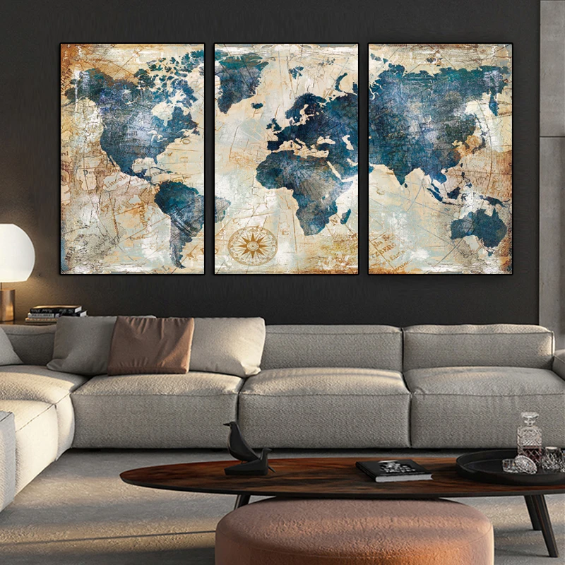 3Panel Watercolor World Map Painting HD Print on Canvas Landscape Modular Wall Painting Sofa Cuadros Art Picture For Living Room
3Panel Watercolor World Map Painting HD Print on Canvas Landscape Modular Wall Painting Sofa Cuadros Art Picture For Living Room