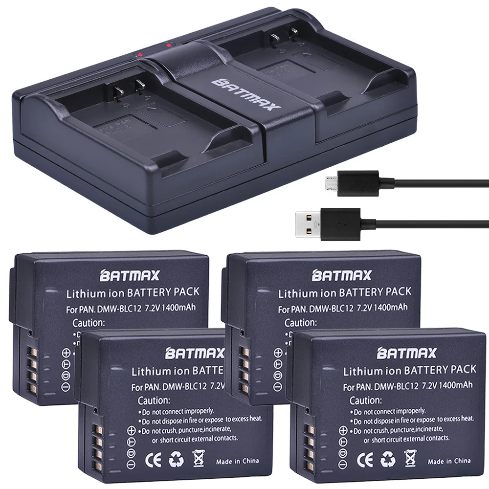 Аккумуляторная батарея Batmax, 4 шт., задний аккумулятор BLC12 + зарядное устройство с двумя USB-портами для Panasonic BLC12, задний аккумулятор FZ200
Аккумуляторная батарея Batmax, 4 шт., задний аккумулятор BLC12 + зарядное устройство с двумя USB-портами для Panasonic BLC12, задний аккумулятор FZ200