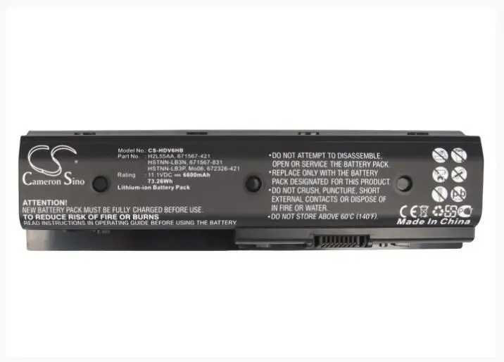 Аккумулятор Cameron Sino 6600 мАч для HP Envy dv4-5200 5202tx 5209tx 5220us 5200 CTO 5203tx 5211tx 5260nr 5201tu 5205tx 5213cl
Аккумулятор Cameron Sino 6600 мАч для HP Envy dv4-5200 5202tx 5209tx 5220us 5200 CTO 5203tx 5211tx 5260nr 5201tu 5205tx 5213cl