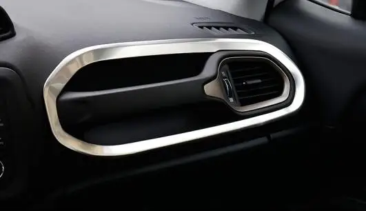 For Jeep Renegade 2015 2016 2017 Stainless steel Car front air outlet Decoration Cover Trim Car Styling Accessories 1pcs
For Jeep Renegade 2015 2016 2017 Stainless steel Car front air outlet Decoration Cover Trim Car Styling Accessories 1pcs