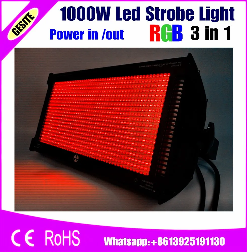 Free Shipping 4pcs/lot 1000W Led Strobe Light DMX1/DMX3/DMX6 Channels Mode Full Light On Spike/Blinder Effect Sound Activite
Free Shipping 4pcs/lot 1000W Led Strobe Light DMX1/DMX3/DMX6 Channels Mode Full Light On Spike/Blinder Effect Sound Activite