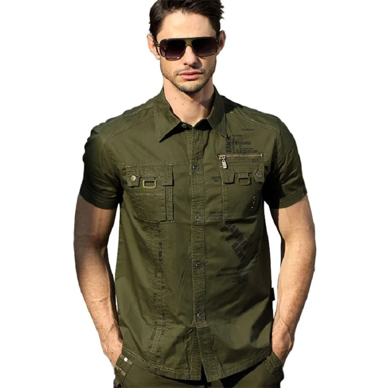 Men Shirts Men's Summer Short-sleeved Cotton Shirts Casual Wear Slim Fit Military Tactical Shirts Cargo Tops Male
Men Shirts Men's Summer Short-sleeved Cotton Shirts Casual Wear Slim Fit Military Tactical Shirts Cargo Tops Male