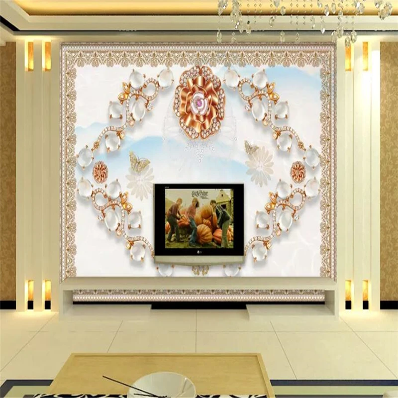 Decorative wallpaper 3D jewelry, diamond flowers, Nordic fashion, simple TV background wall
Decorative wallpaper 3D jewelry, diamond flowers, Nordic fashion, simple TV background wall