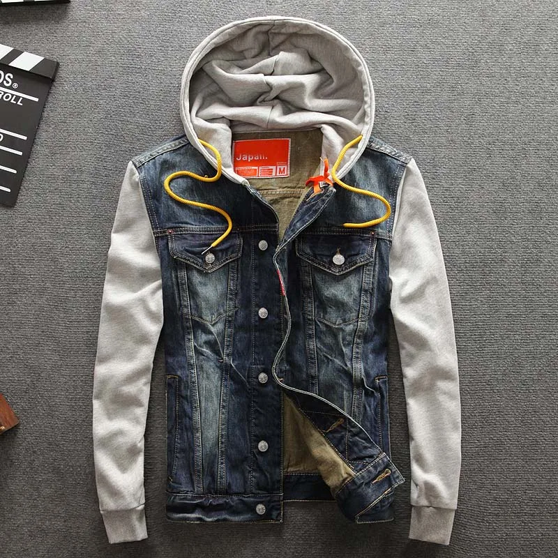2017 spring autumn Men Clothing Men Hooded Denim Jacket Man Outdoors Casual Jeans Jackets And Coats Outerwear Men
2017 spring autumn Men Clothing Men Hooded Denim Jacket Man Outdoors Casual Jeans Jackets And Coats Outerwear Men