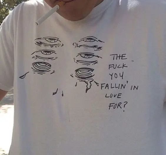 Футболка с надписью fallin Love for Funny, мужская, летняя, модная, повседневная, белая футболка в стиле гранж, наряды
Футболка с надписью fallin Love for Funny, мужская, летняя, модная, повседневная, белая футболка в стиле гранж, наряды