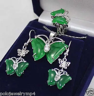 Hot selling@ Jewelry butterfly green Natural stone pendant Necklace earrings ring Set watch wholesale Quartz s -Br
Hot selling@ Jewelry butterfly green Natural stone pendant Necklace earrings ring Set watch wholesale Quartz s -Br