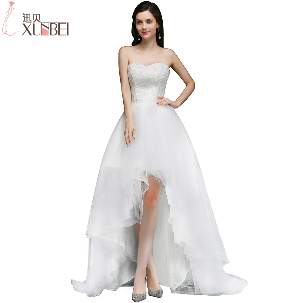 Sweetheart High Low Tulle Wedding Dresses Beaded Sleeveless Wedding Gowns Sexy Floor Length Lace Up Vestidos De Novia
Sweetheart High Low Tulle Wedding Dresses Beaded Sleeveless Wedding Gowns Sexy Floor Length Lace Up Vestidos De Novia