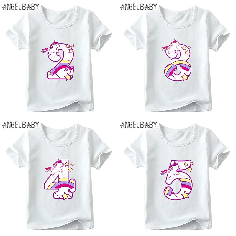 Boys/Girls Cartoon Unicorn Number 1-9 Print T shirt Children Happy Birthday Gift Clothes Kids Summer Funny Baby T shirt,ooo5238
Boys/Girls Cartoon Unicorn Number 1-9 Print T shirt Children Happy Birthday Gift Clothes Kids Summer Funny Baby T shirt,ooo5238