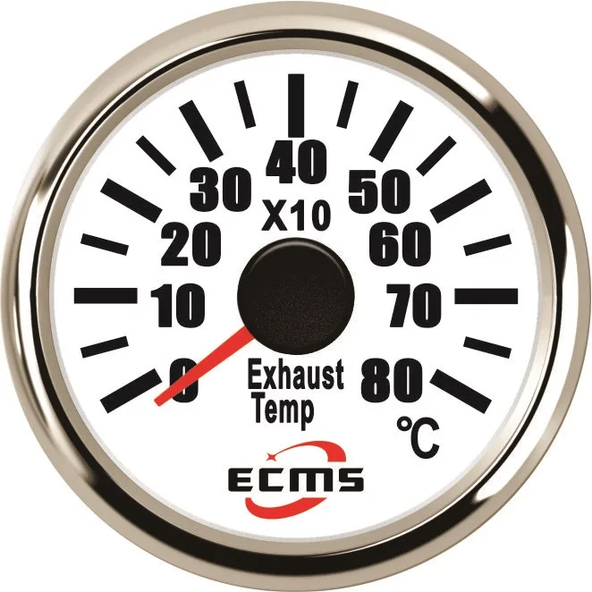 Marine Car Exhaust TEMP With Current Pick-Up Unit 0-800 degrees Celsius 52mm Chrome Bezel White 800-00266
Marine Car Exhaust TEMP With Current Pick-Up Unit 0-800 degrees Celsius 52mm Chrome Bezel White 800-00266