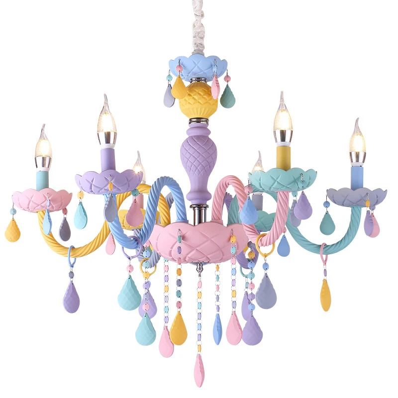 Modern Color Crystal Chandelier Continental LED E14 Children Chandelier Bedroom Macaron Table Chandelier Indoor Lighting
Modern Color Crystal Chandelier Continental LED E14 Children Chandelier Bedroom Macaron Table Chandelier Indoor Lighting