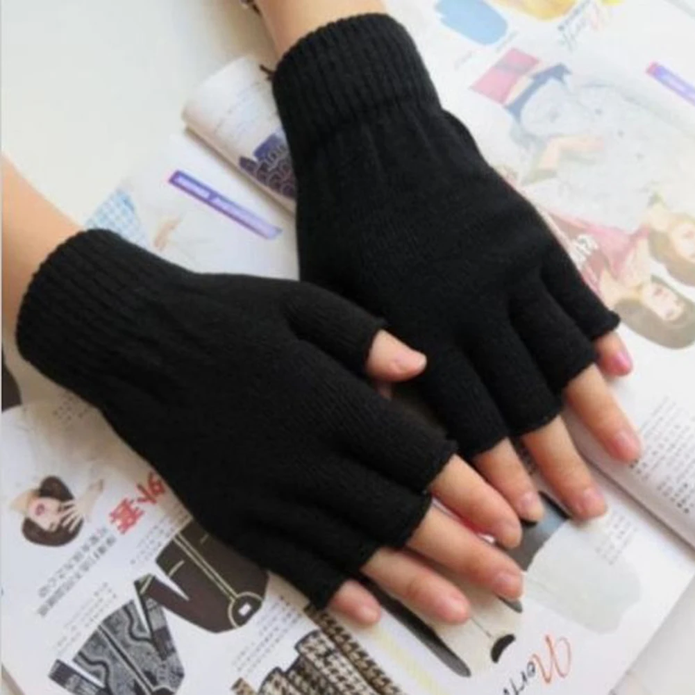 New Arrival!!! Winter Black Short Half Finger Fingerless Wool Knit Wrist Glove Warm Workout For Women And Men 2018
New Arrival!!! Winter Black Short Half Finger Fingerless Wool Knit Wrist Glove Warm Workout For Women And Men 2018
