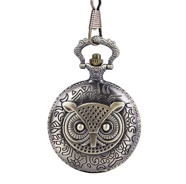 Bronze Night Owl Necklace Quartz Antique Vintage Pocket Watch Chain Men Free Shipping PP8789
Bronze Night Owl Necklace Quartz Antique Vintage Pocket Watch Chain Men Free Shipping PP8789