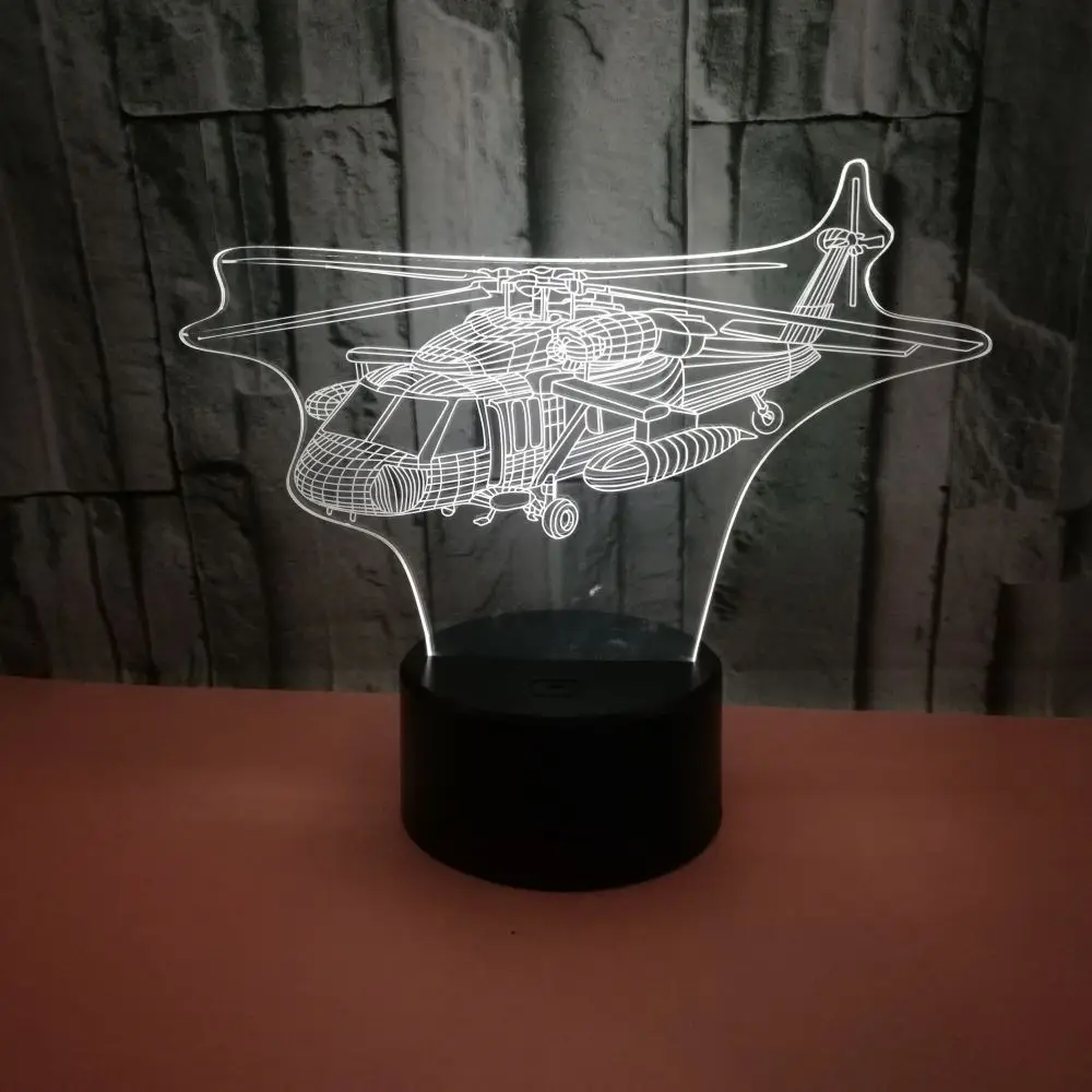 New Aircraft 3d Night Light Colorful Touch 3d Visual Light Gift Christmas for baby room lights Usb Led Kids Lamp
New Aircraft 3d Night Light Colorful Touch 3d Visual Light Gift Christmas for baby room lights Usb Led Kids Lamp