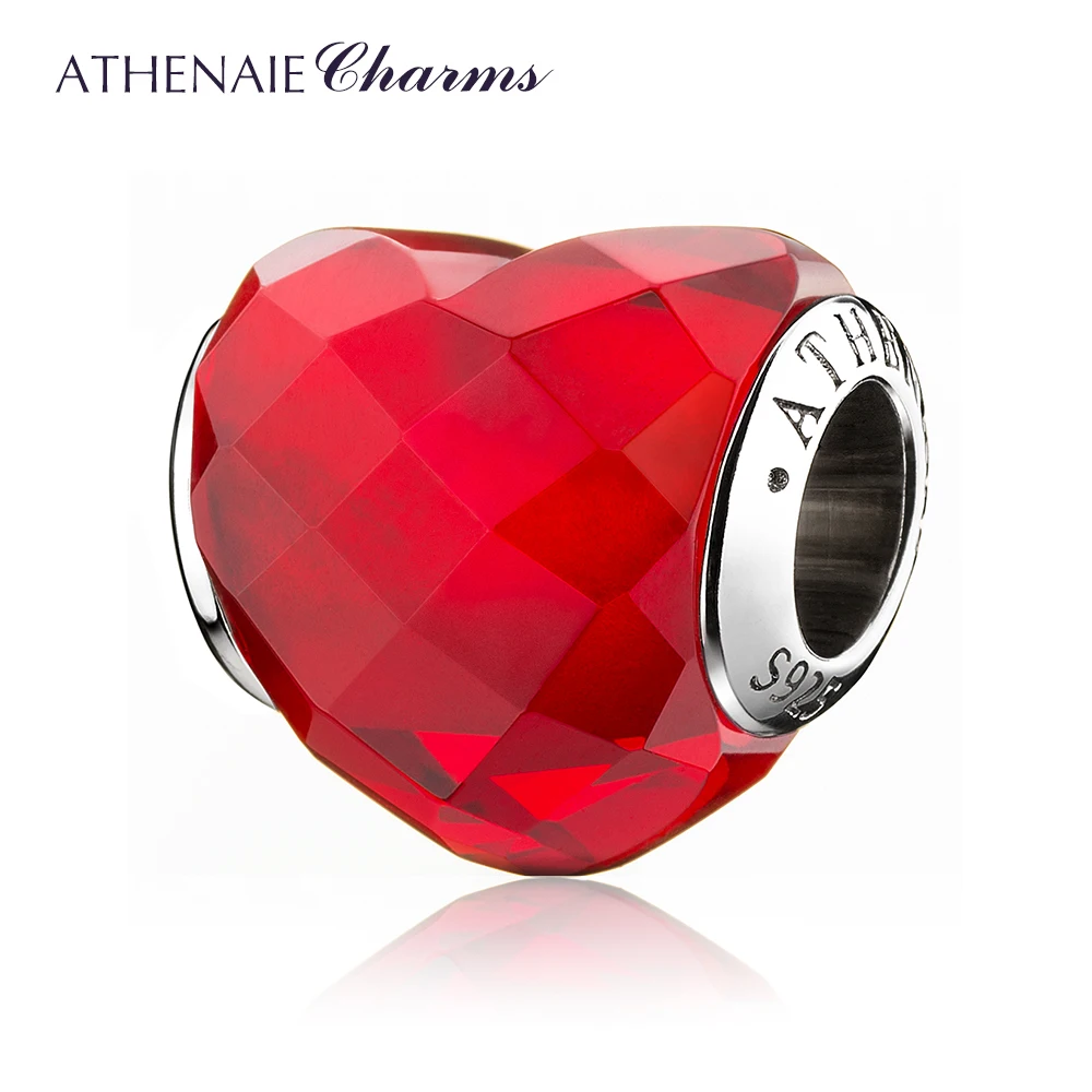 ATHENAIE Original 925 Sterling Silver Heart Shape of Love Red Beads for Charms Bracelet Jewelry Valentine's Mother's Day GIFT
ATHENAIE Original 925 Sterling Silver Heart Shape of Love Red Beads for Charms Bracelet Jewelry Valentine's Mother's Day GIFT