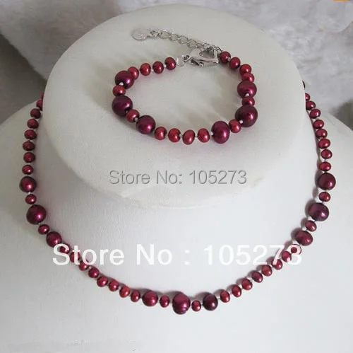 Wholesale Pearl Jewelry 14''/6'' 3-7mm Red Color Childern Girl's Natural Freshwater Pearl Necklace Bracelet Jewelry Set
Wholesale Pearl Jewelry 14''/6'' 3-7mm Red Color Childern Girl's Natural Freshwater Pearl Necklace Bracelet Jewelry Set