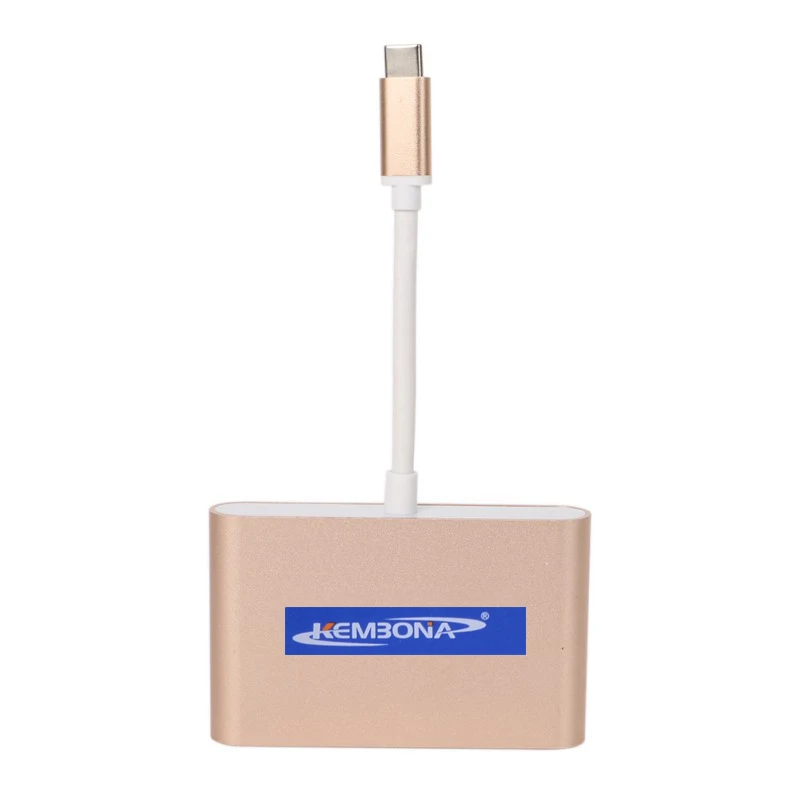 KEMBONA USB 3.1 Type-C to VGA/ USB3.0/ Type C Adapter Converter Cable USB 3.0 Hub Converter Charger Adapter for Macbook USB-C
KEMBONA USB 3.1 Type-C to VGA/ USB3.0/ Type C Adapter Converter Cable USB 3.0 Hub Converter Charger Adapter for Macbook USB-C