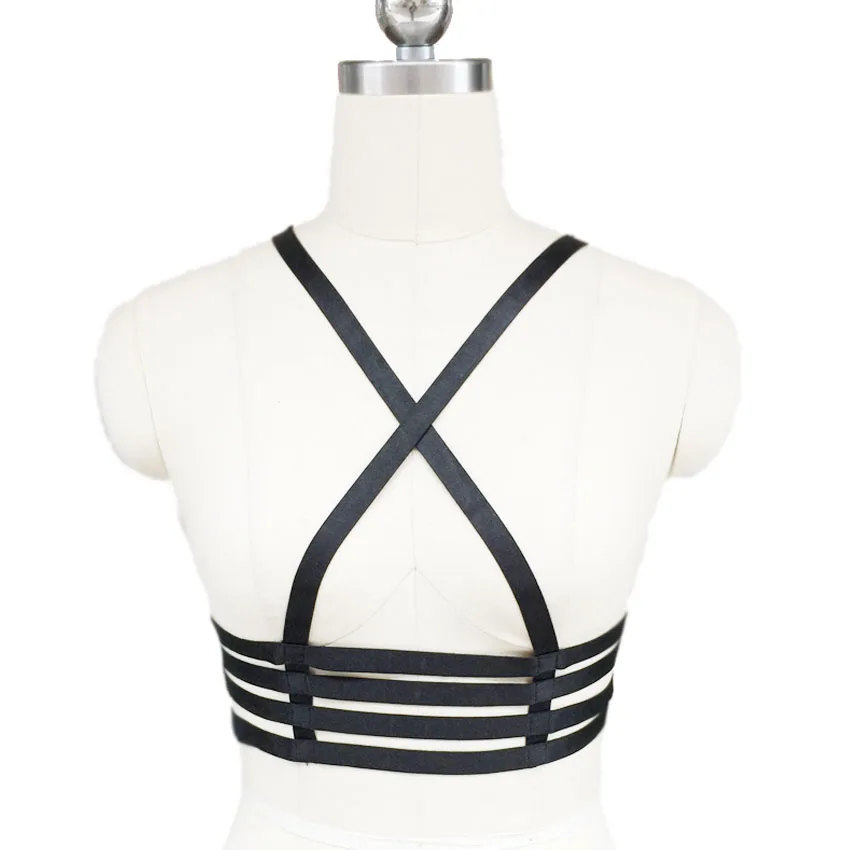 Women Black Sexy Cage bra Body Harness bondage gothic style cage harness Harajuku costume Crop Top costume exotic Body Harness
Women Black Sexy Cage bra Body Harness bondage gothic style cage harness Harajuku costume Crop Top costume exotic Body Harness