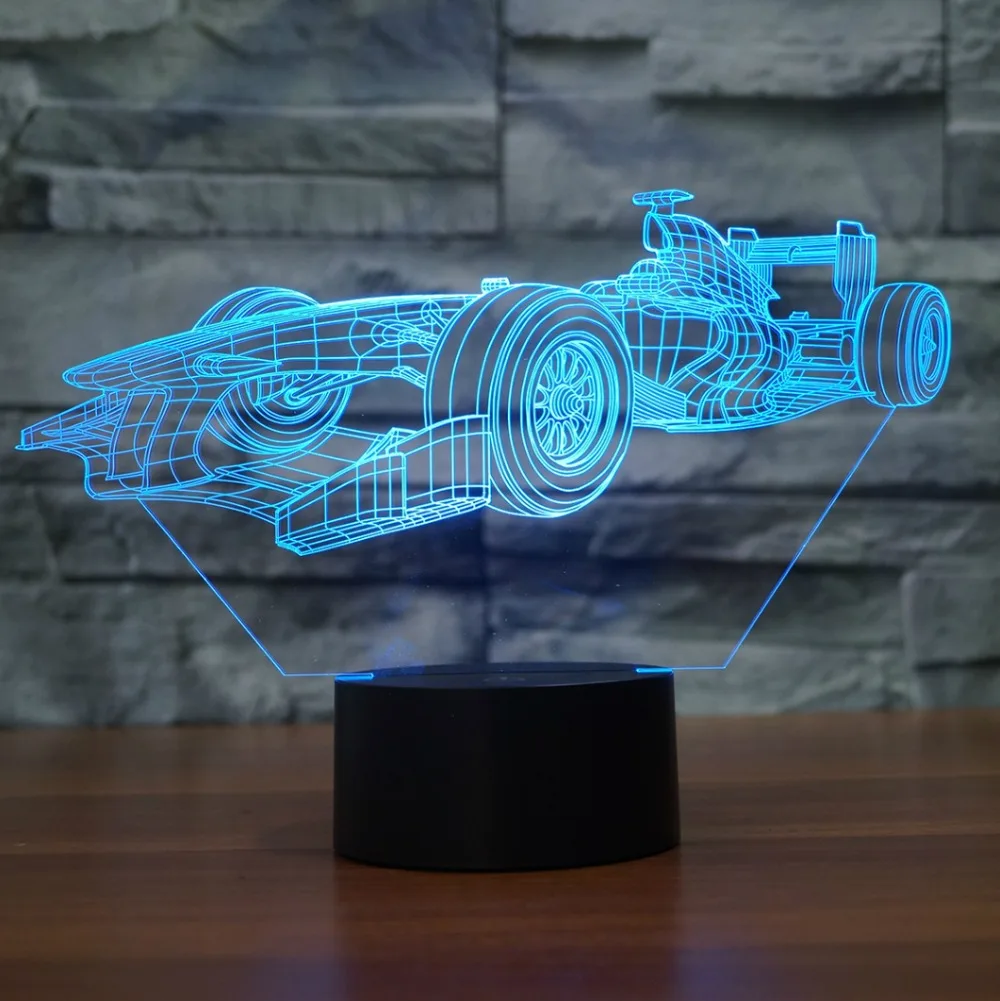 3D светодиодные лампы, гоночный автомобиль, ночник, лампа, меняющая свет, USB-лампа для детской спальни, Декор, детские подарки, прикроватный Декор f1 bb
3D светодиодные лампы, гоночный автомобиль, ночник, лампа, меняющая свет, USB-лампа для детской спальни, Декор, детские подарки, прикроватный Декор f1 bb