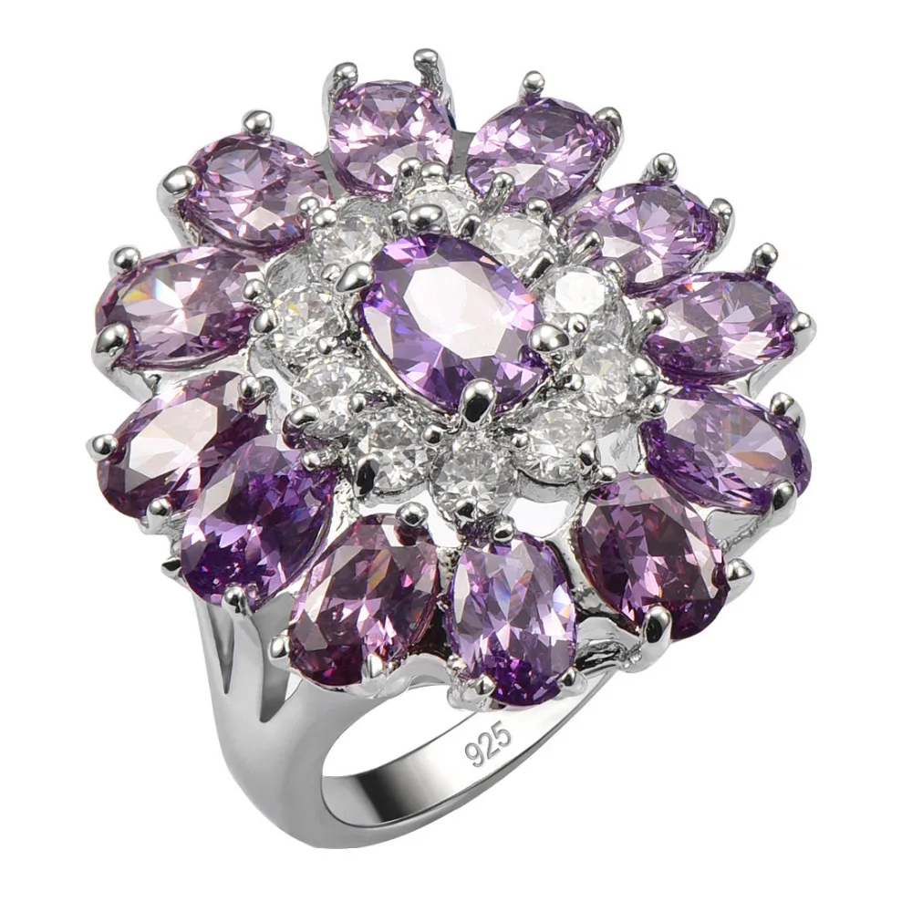 Purple Crystal Zircon 925 Sterling Silver Ring Beautiful Jewelry Size 6 7 8 9 10 11 12 F1539
Purple Crystal Zircon 925 Sterling Silver Ring Beautiful Jewelry Size 6 7 8 9 10 11 12 F1539