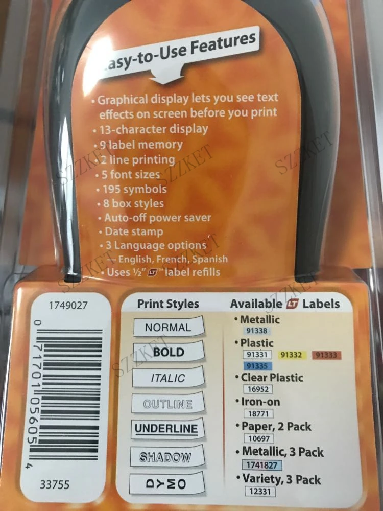 Новый оригинальный ручной принтер этикеток LetraTag Plus LT-100H 21455 для лент для этикеток Letratag 12 мм, кассета 91201 91202 91203
Новый оригинальный ручной принтер этикеток LetraTag Plus LT-100H 21455 для лент для этикеток Letratag 12 мм, кассета 91201 91202 91203