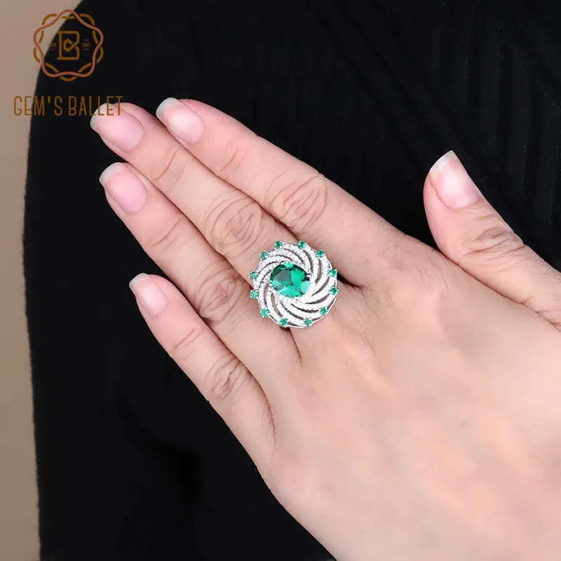 Женское Винтажное кольцо с драгоценным камнем GEM'S, винтажное Ювелирное Украшение в форме спирали с нано-изумрудно-зеленым 925 пробы
Женское Винтажное кольцо с драгоценным камнем GEM'S, винтажное Ювелирное Украшение в форме спирали с нано-изумрудно-зеленым 925 пробы