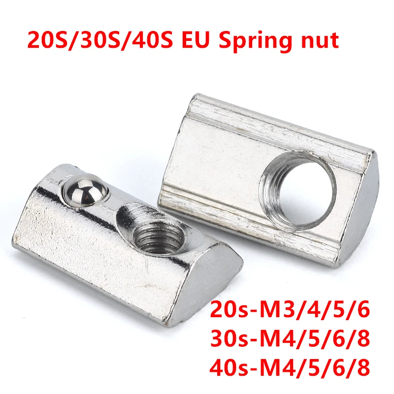 T Slot nut M3 M4 M5 M6 M8 Roll-in T Spring Nut Half Round Elasticity Block Fasten Nuts for 2020 3030 4040 4545 Aluminum Profile
T Slot nut M3 M4 M5 M6 M8 Roll-in T Spring Nut Half Round Elasticity Block Fasten Nuts for 2020 3030 4040 4545 Aluminum Profile