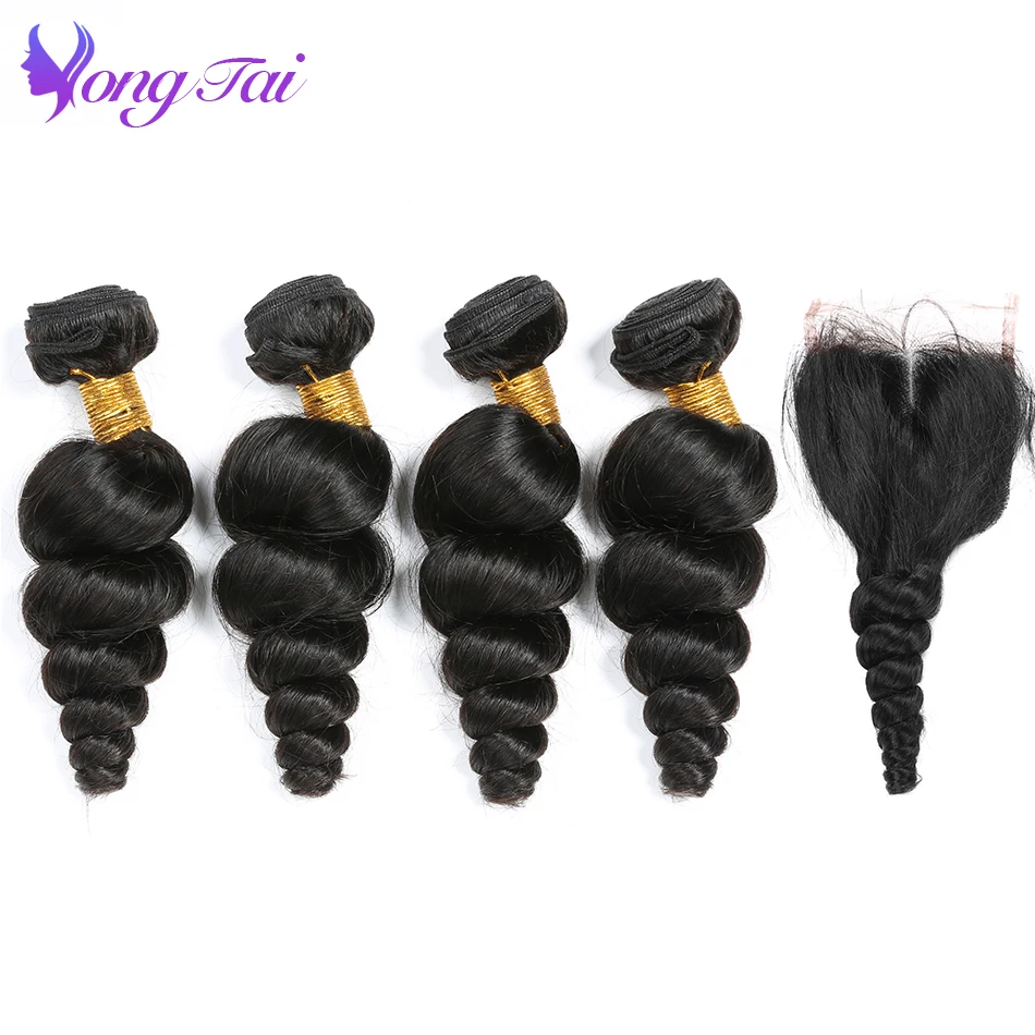 YuYongtai 5pcs/lot Malaysian Loose Wave 4 Bundles With Closure 100% Human Hair With Closure Natural Black Non-Remy Can Be Dyed
YuYongtai 5pcs/lot Malaysian Loose Wave 4 Bundles With Closure 100% Human Hair With Closure Natural Black Non-Remy Can Be Dyed