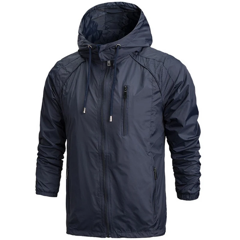 outdoor Sportwear men Sun protection Hooded jacket Spring Autumn Thin Double layer coat male Solid color zip outwear Windbreaker
outdoor Sportwear men Sun protection Hooded jacket Spring Autumn Thin Double layer coat male Solid color zip outwear Windbreaker