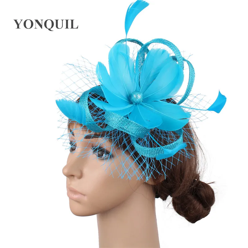 Головные уборы с перьями Sinamay Fascinator, красочные сетчатые аксессуары для волос для церковного шоу, женские шляпы, коктейльная шляпа необычного цвета MYQ090
Головные уборы с перьями Sinamay Fascinator, красочные сетчатые аксессуары для волос для церковного шоу, женские шляпы, коктейльная шляпа необычного цвета MYQ090