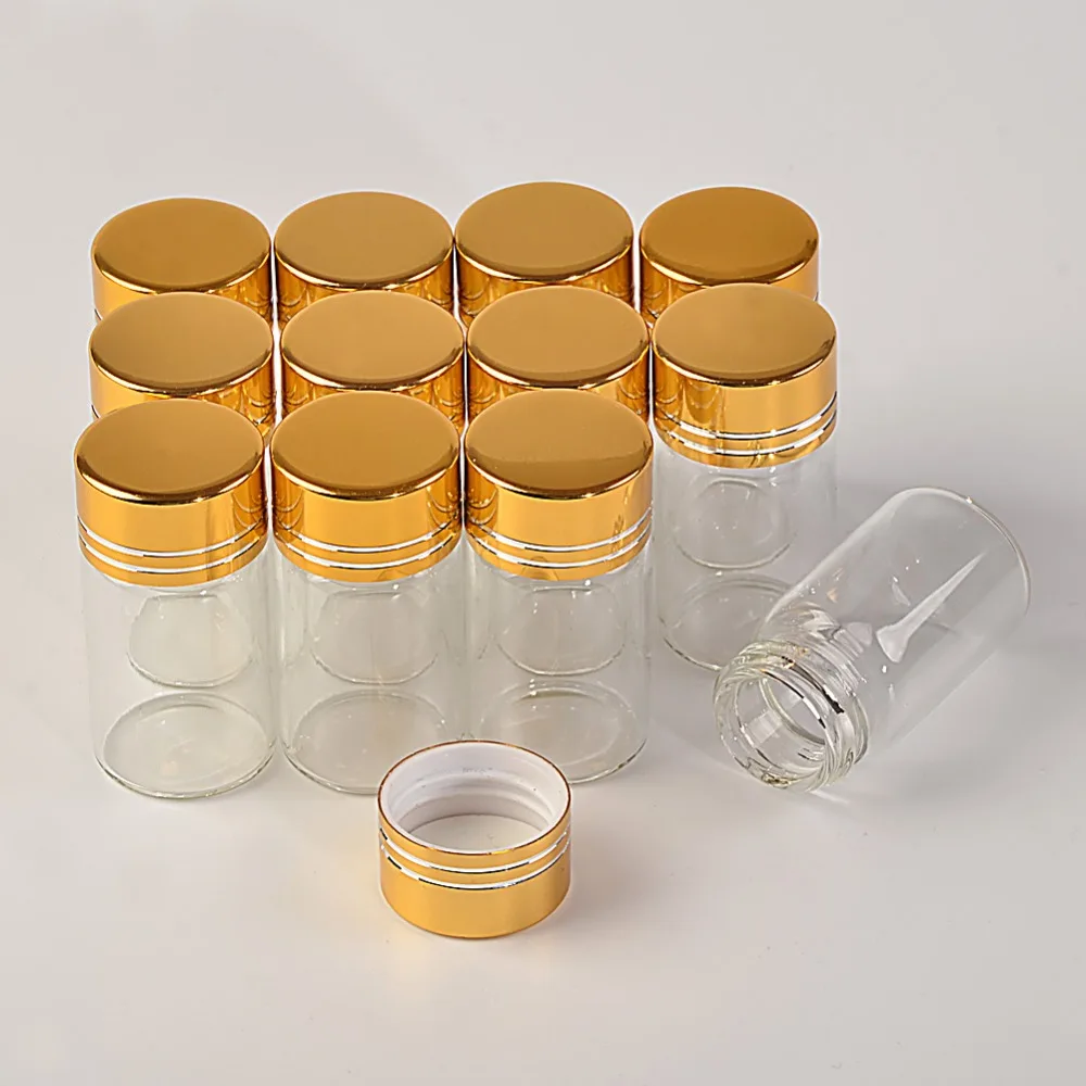 50pcs 7ml Glass Bottles Aluminium Screw Golden Cap Empty Transparent Clear Liquid Gift Container Wishing Bottles Jars
50pcs 7ml Glass Bottles Aluminium Screw Golden Cap Empty Transparent Clear Liquid Gift Container Wishing Bottles Jars