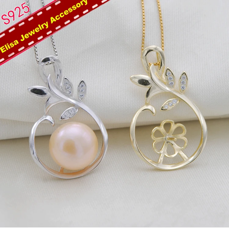 Leaf Design Pearl Pendant Holder S925 Solid Silver Pearl Pendant Components Silver&Gold Color 3Pcs/Lot
Leaf Design Pearl Pendant Holder S925 Solid Silver Pearl Pendant Components Silver&Gold Color 3Pcs/Lot