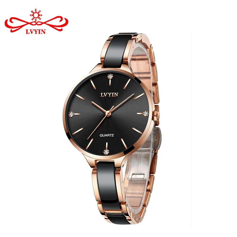 LVYIN Women Quartz Ceramic Watches Elegant Lady Luxury Rose Gold Bracelet Watch Crystals Dress Wrist watch Waterproof Relogios
LVYIN Women Quartz Ceramic Watches Elegant Lady Luxury Rose Gold Bracelet Watch Crystals Dress Wrist watch Waterproof Relogios