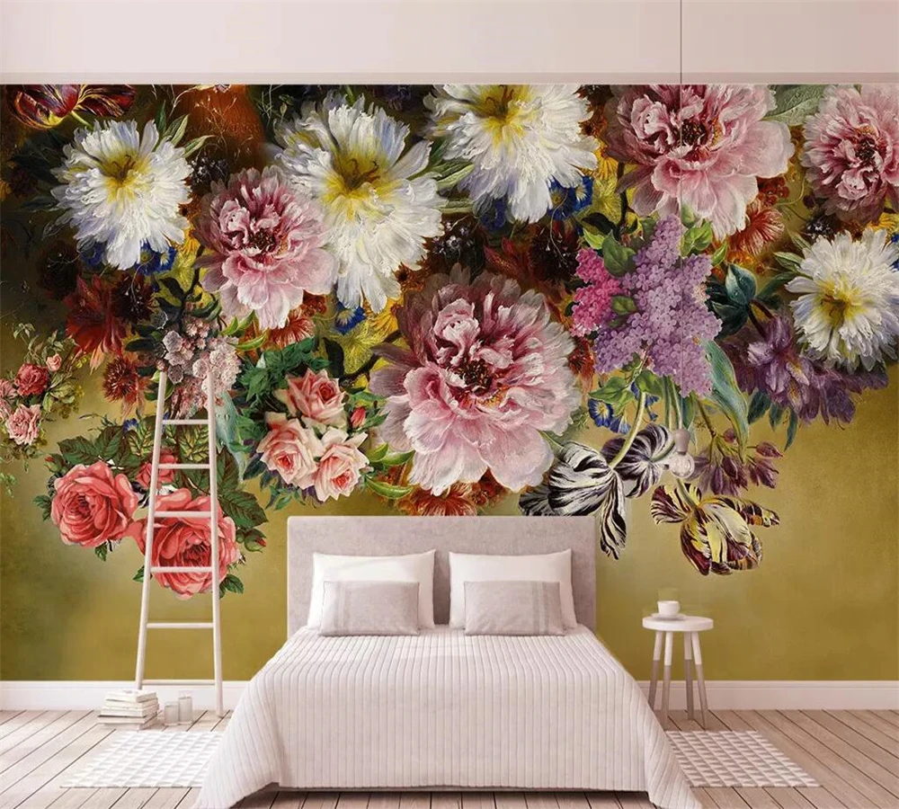 beibehang Custom wallpaper 3d photo mural European retro vintage hand-painted rose flower TV background wall papers home decor
beibehang Custom wallpaper 3d photo mural European retro vintage hand-painted rose flower TV background wall papers home decor