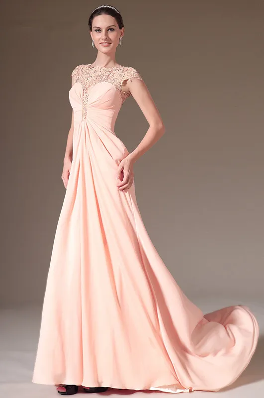 Blush Evening Dresses A-line Cap Sleeves Chiffon Lace Beaded Long Formal Party Evening Gown Prom Dresses Robe De Soiree
Blush Evening Dresses A-line Cap Sleeves Chiffon Lace Beaded Long Formal Party Evening Gown Prom Dresses Robe De Soiree