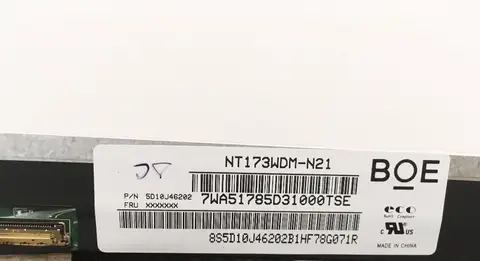 For BOE 17.3" Matrix For Laptop LCD Screen NT173WDM-N21 Fru P/N 5D10J46202 NT173WDM N21  30Pin HD+ 1600X900 LED Display