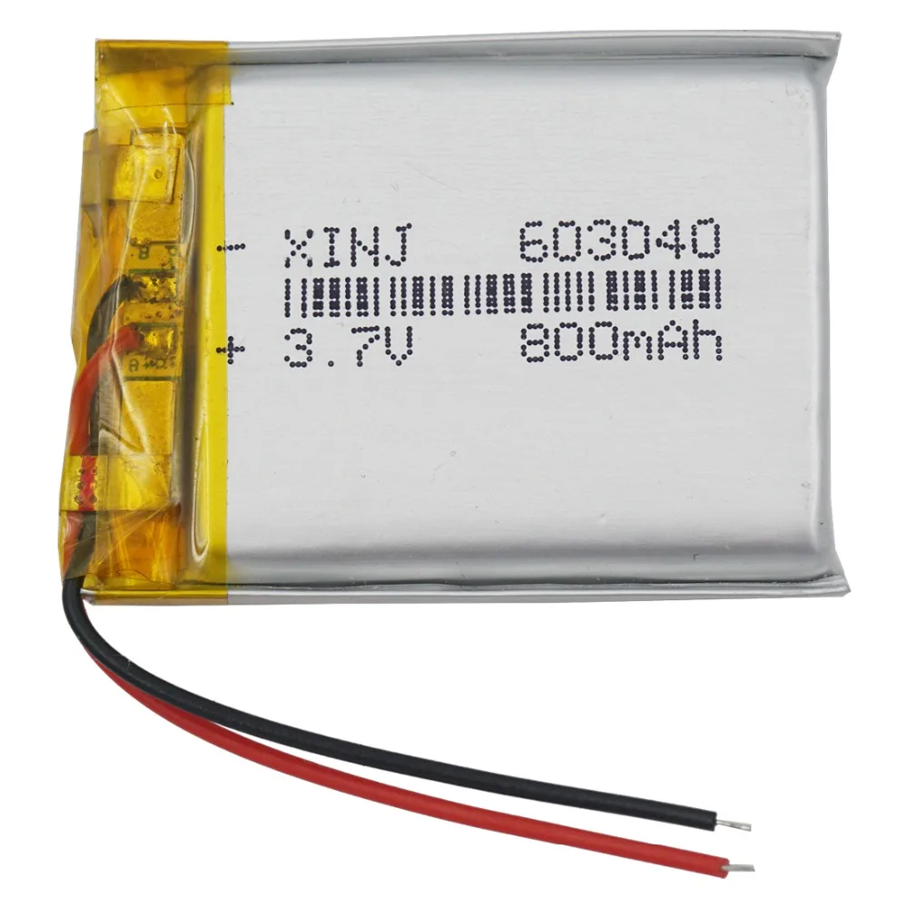3.7V 800mAh 2.96Wh Li Lithium Battery 603040 For GPS Music Player Bluetooth Speaker MP4 Driving Telephone Camera Car Dashcam
3.7V 800mAh 2.96Wh Li Lithium Battery 603040 For GPS Music Player Bluetooth Speaker MP4 Driving Telephone Camera Car Dashcam