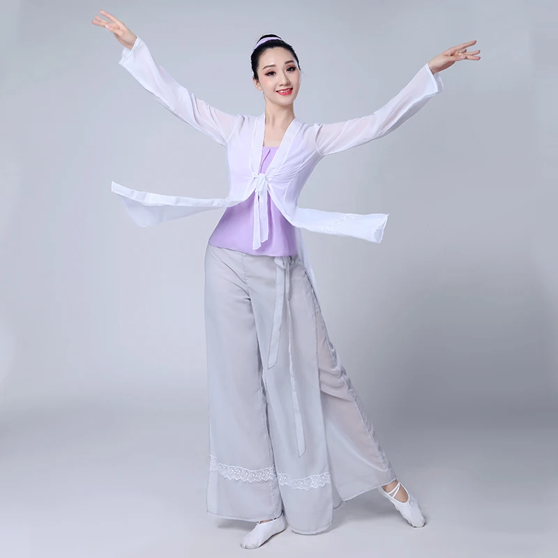 Chinese style Hanfu classical dance practice clothes female dance gauze elegant chinese folk dance costume for woman
Chinese style Hanfu classical dance practice clothes female dance gauze elegant chinese folk dance costume for woman