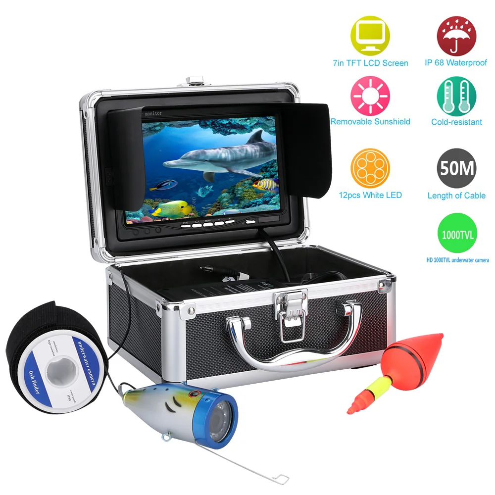 Free Shipping! MOUNTAINONE 50M 1000tvl Underwater Fishing Video Camera Kit 12 PCS LED Lights with7" Inch Color Monitor
Free Shipping! MOUNTAINONE 50M 1000tvl Underwater Fishing Video Camera Kit 12 PCS LED Lights with7" Inch Color Monitor