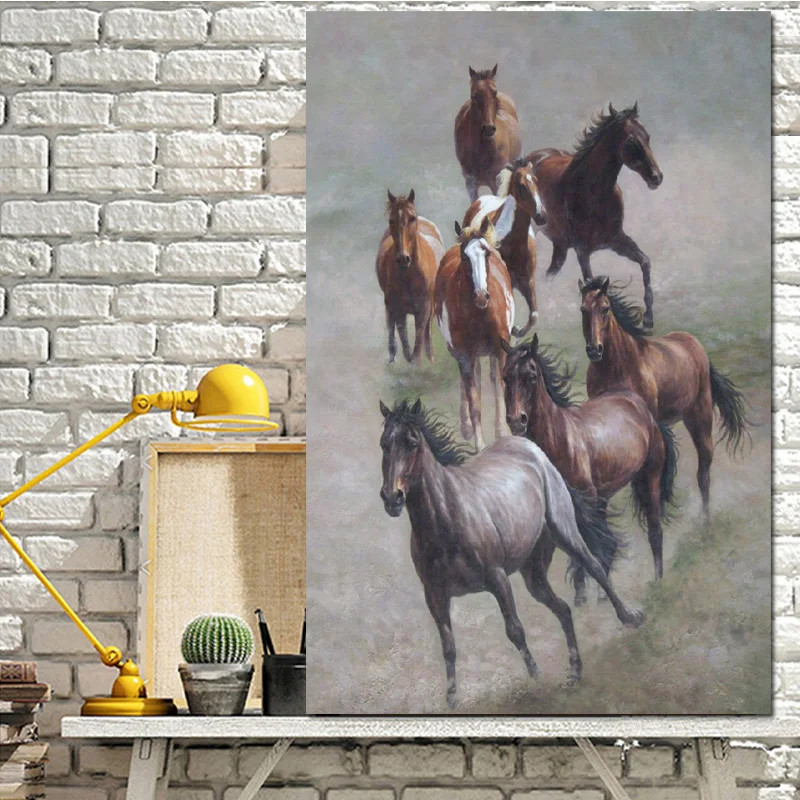 Modern Landscape Poster Print Abstract Seven Running Horses Oil Painting on Canvas Wall Picture for Living Room Cuadros Decor
Modern Landscape Poster Print Abstract Seven Running Horses Oil Painting on Canvas Wall Picture for Living Room Cuadros Decor