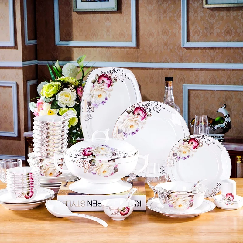 Jingdezhen bone china porcelain 60 PIECES bone china tableware set Dish Set bowl dish cove
Jingdezhen bone china porcelain 60 PIECES bone china tableware set Dish Set bowl dish cove
