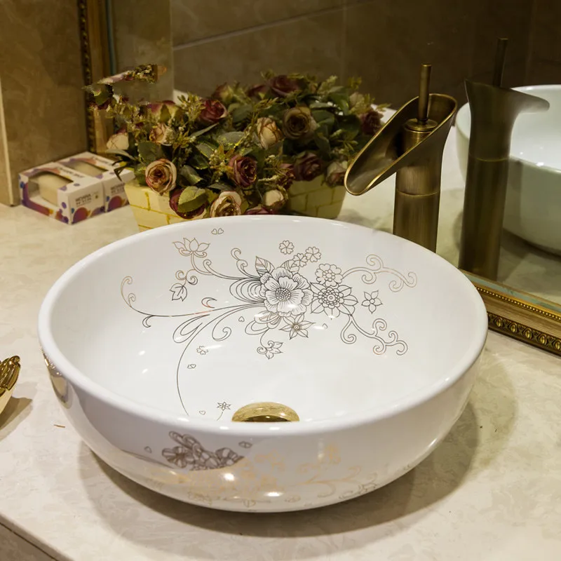 China Artistic Handmade porcelain Round bathroom counter top ceramic sink bathroom hand basins bathroom sinks
China Artistic Handmade porcelain Round bathroom counter top ceramic sink bathroom hand basins bathroom sinks