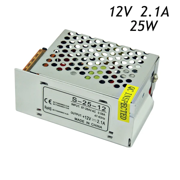 10Pcs/Lot High Quality 12V 2.1A 25W LED Power Supply Driver For LED strip AC 110V 220V To DC
10Pcs/Lot High Quality 12V 2.1A 25W LED Power Supply Driver For LED strip AC 110V 220V To DC