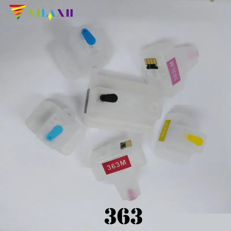 Vilaxh 363 Refillable Ink Cartridge Replacement for HP 363 for Photosmart C5180 C6180 C6280 C7280 C8180 D6160 D6180 printer
Vilaxh 363 Refillable Ink Cartridge Replacement for HP 363 for Photosmart C5180 C6180 C6280 C7280 C8180 D6160 D6180 printer