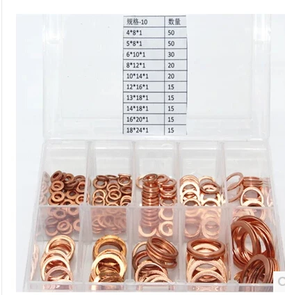245pcs in one box m4-m18 in Box Hardware Red Copper Washer Assortment/Kit/Set red copper washer/ brass washer
245pcs in one box m4-m18 in Box Hardware Red Copper Washer Assortment/Kit/Set red copper washer/ brass washer