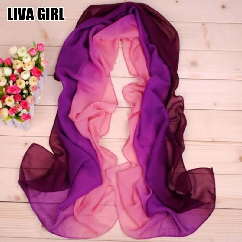 Liva Girl, Новое поступление, 1 шт., шифоновый однотонный шарф градиентного цвета, женские шарфы, шали, пляжные шарфы, женские аксессуары
Liva Girl, Новое поступление, 1 шт., шифоновый однотонный шарф градиентного цвета, женские шарфы, шали, пляжные шарфы, женские аксессуары