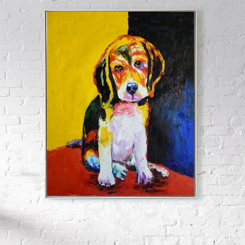 Free Shipping Hand Painted Abstract Animals Oil Painting On Canvas Wall Art Painting Living Room Decor A Colorful dog
Free Shipping Hand Painted Abstract Animals Oil Painting On Canvas Wall Art Painting Living Room Decor A Colorful dog